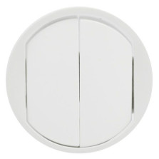 LEGRAND Céliane Enjoliveur interrupteur double blanc - 068002