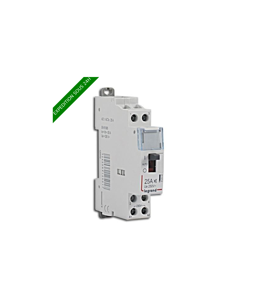 LEGRAND CX3 Contacteur Jour / Nuit 25A 2F/NO monophasé - 412501
