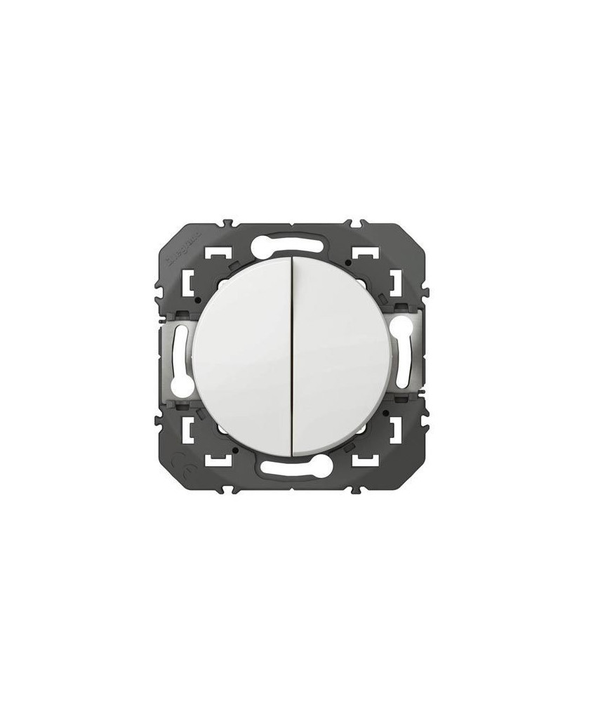 LEGRAND Dooxie Interrupteur double va et vient blanc - 600002