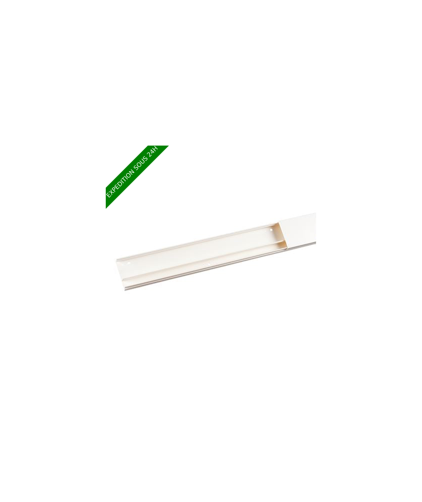 Moulure Keva 50mmx20mm - Fond+couvercle-2 compartiments-Longueur 2m-Blanc Artic