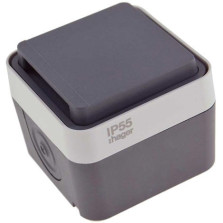 Prise étanche complète Cubyko 2P+T saillie grise (WNC100)