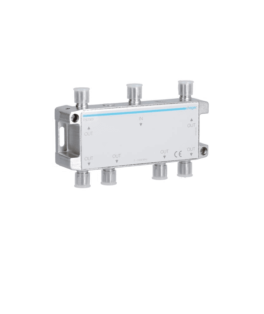 Répartiteur TV hertzien/satellite 6 sorties COAX (TN206S)