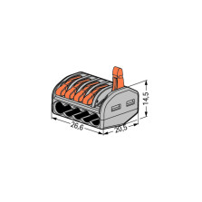 WAGO 222-415 - BORNES DE CONNEXION AVEC LEVIERS 5 X 4MM² 40 pièces