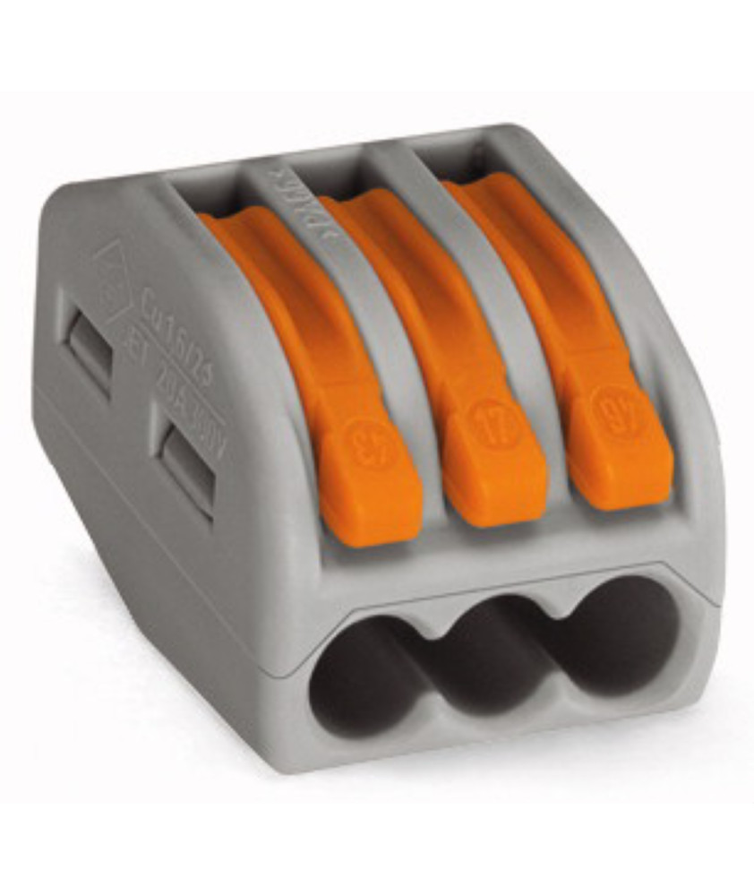 WAGO 222-413 - BORNES DE CONNEXION AVEC LEVIERS 3 X 4MM²