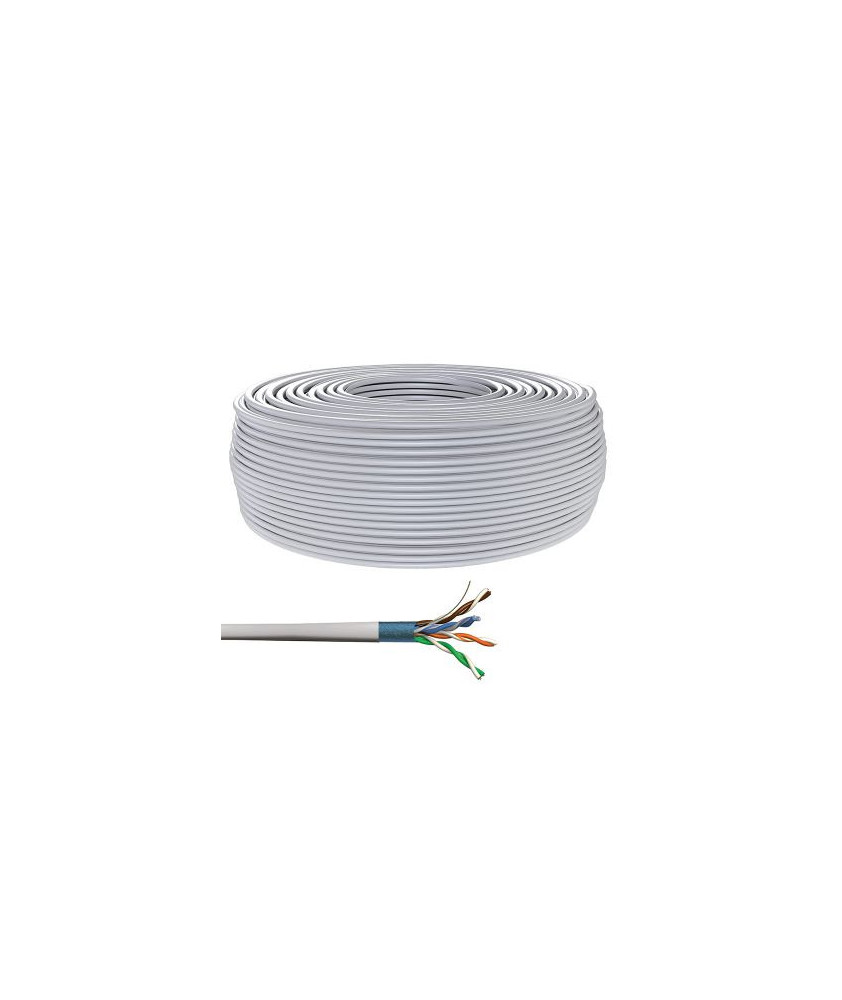 CÂBLE RJ45 ETHERNET CAT6 F/UTP 4 PAIRES LSZH  (100 MÈTRES)