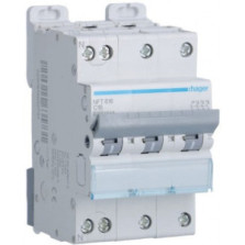 Hager - Disjoncteur 3P+N 6-10kA courbe C - 16A 3 modules - Réf : NFT816