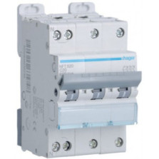 Hager - Disjoncteur 3P+N 6-10kA courbe C - 20A 3 modules - Réf : NFT820
