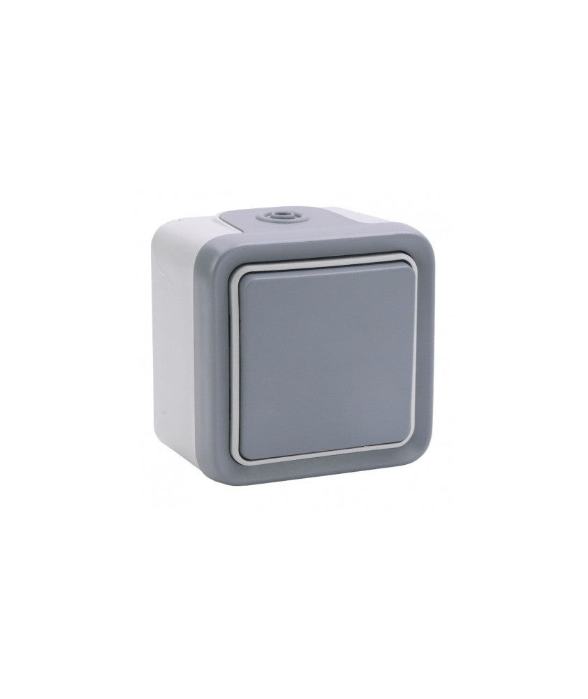 Legrand - Interrupteur ou va-et-vient Plexo complet IP55 saillie 10AX 250V - gris - Réf : 069711