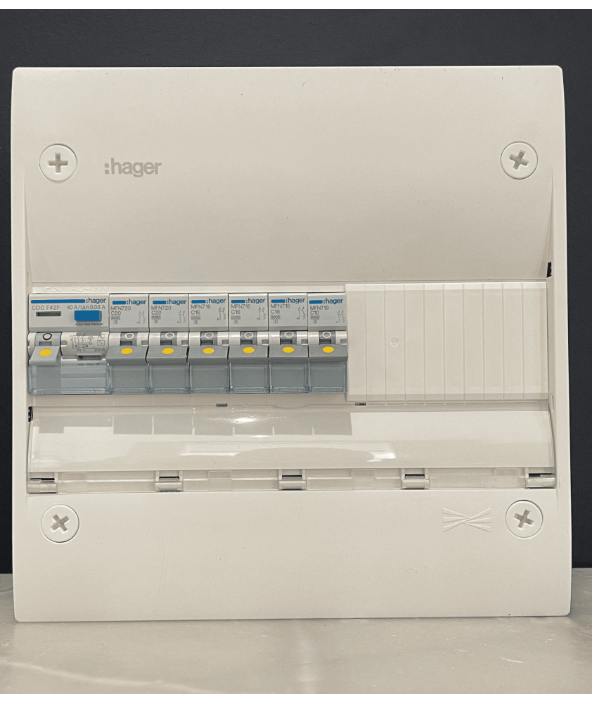 Tableau électrique hager 1 rangée équipé et pré-câblé ID40