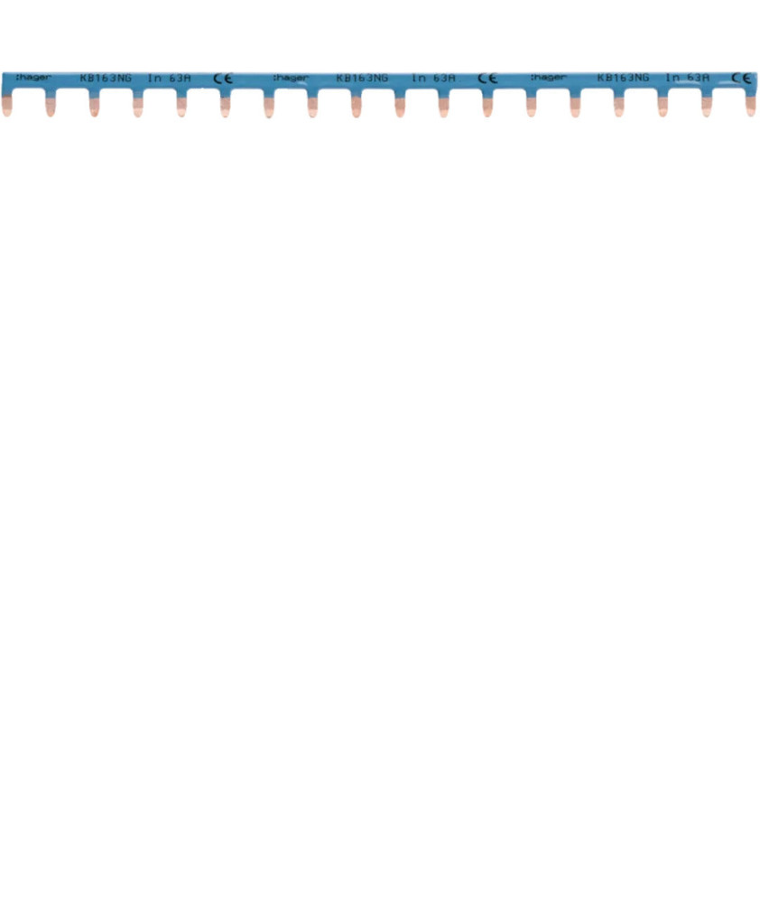 HAGER Peigne d'alimentation électrique Neutre horizontal 18 modules - KB163NG