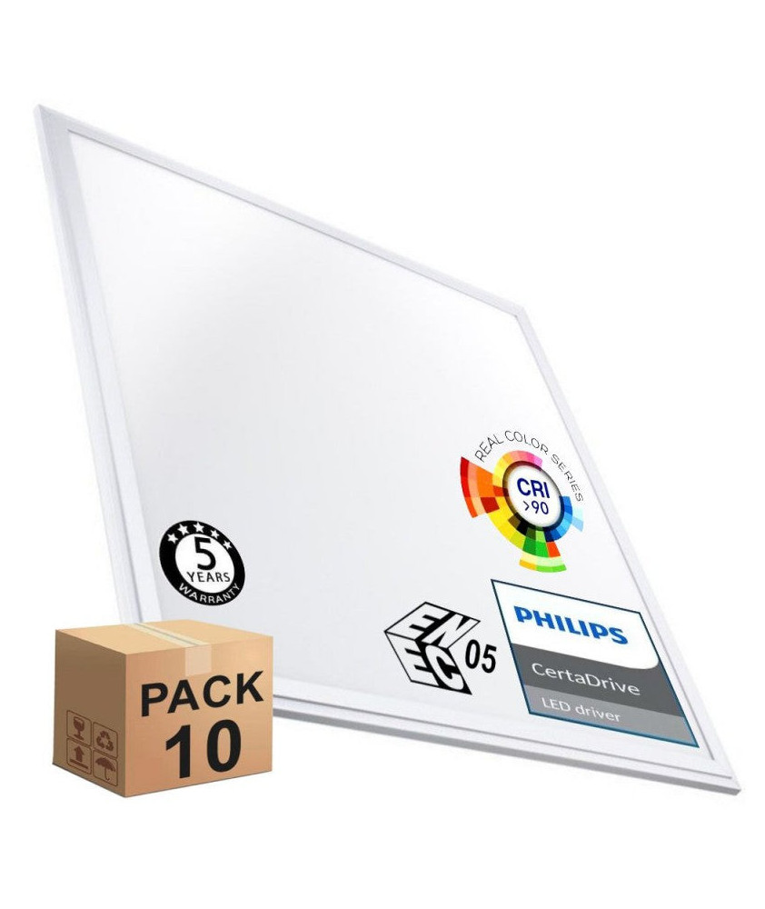 PACK 10 Dalles LED 60x60 44W - Philips CertaDrive