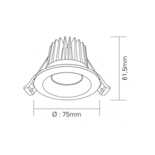SPOT IP65 7W 600LM BLANC 4000°K ANGLE 38° AC 230V