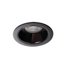 Support Spot Encastrable Plafond Noir  Ø89mm GU10 /Gx5.3 IP20
