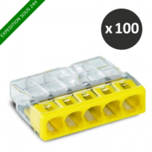 Wago - Bornes pour boîtes de dérivation COMPACT,5 conducteurs - réf : 2273-205 X100