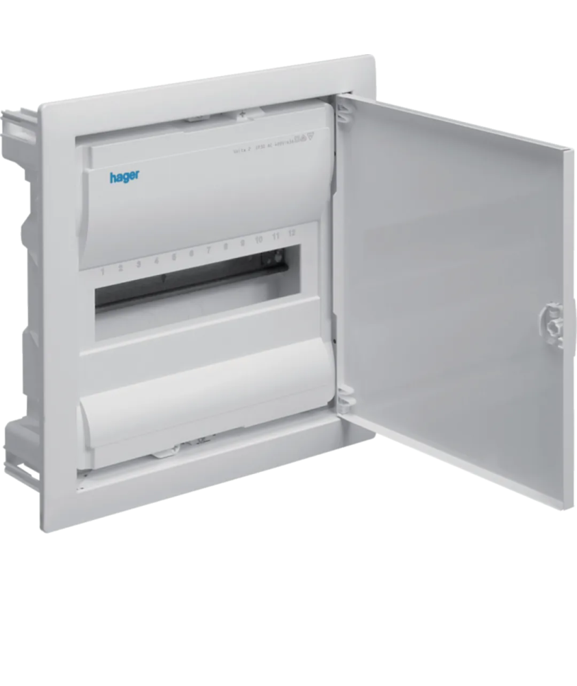 Coffret à encastrer Hager 1 rangée 12 modules VU12NC