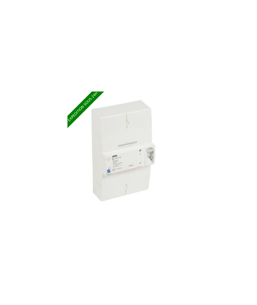 Disjoncteur branchement Enedis tétrapolaire différentiel 500mA instantané - 30A - 401010