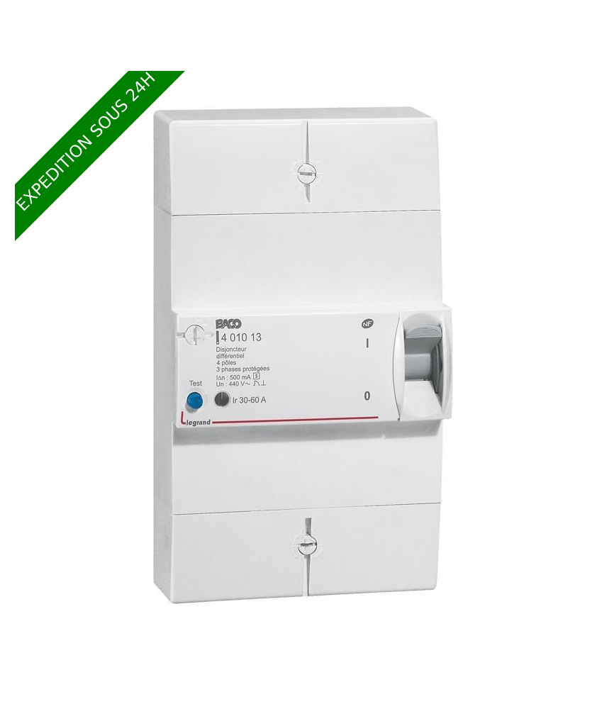 Disjoncteur de branchement ERDF tétrapolaire - Sélectif - 30/60 A - 401013