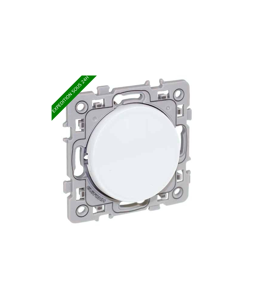 EUROHM Square Bouton poussoir blanc - 60202