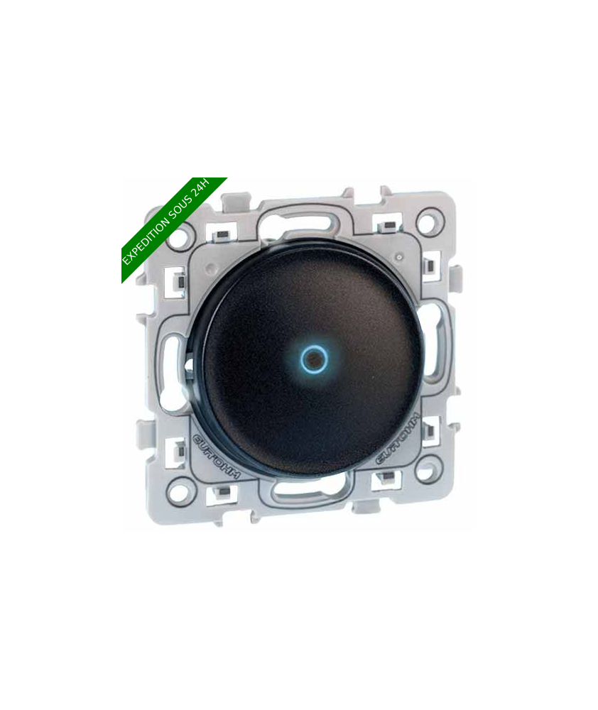 EUROHM Square Bouton poussoir lumineux/témoin anthracite - 60305