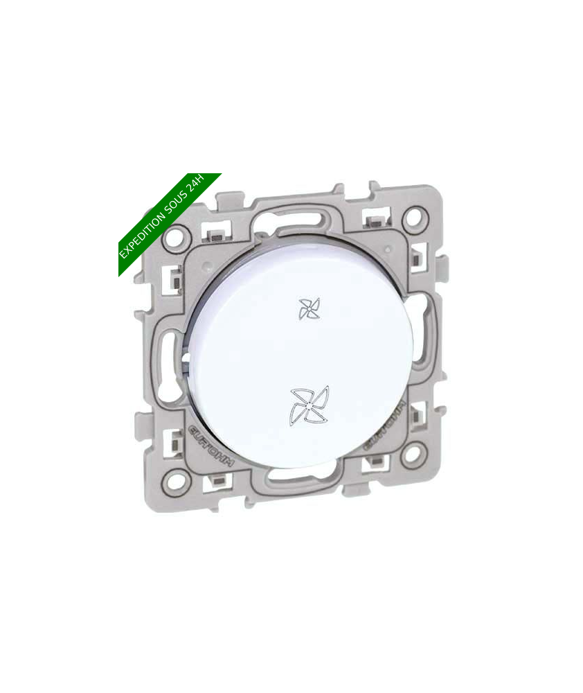 EUROHM Square Interrupteur VMC blanc - 60218