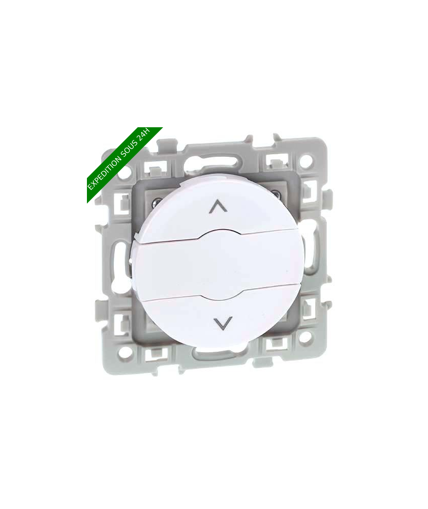EUROHM Square Interrupteur volets roulants blanc - 60223
