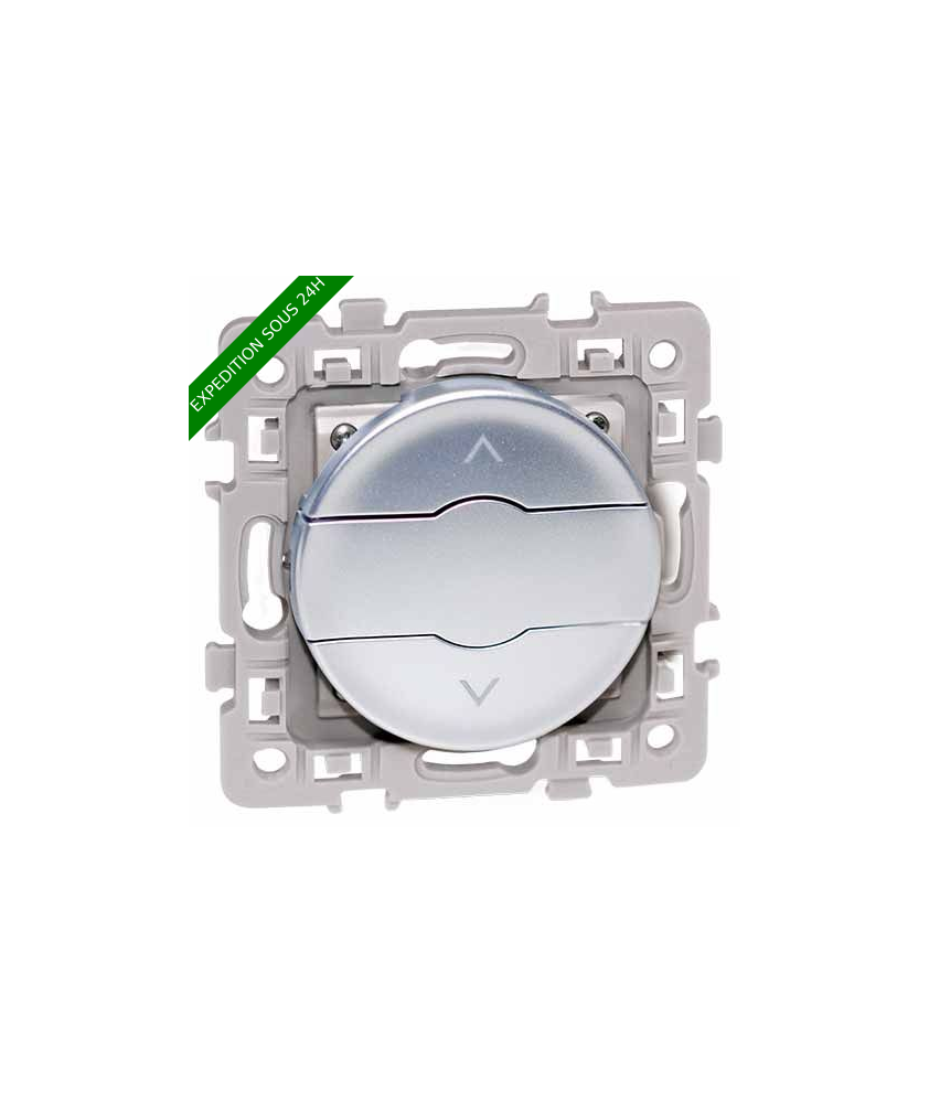 EUROHM Square Interrupteur volets roulants silver - 60423