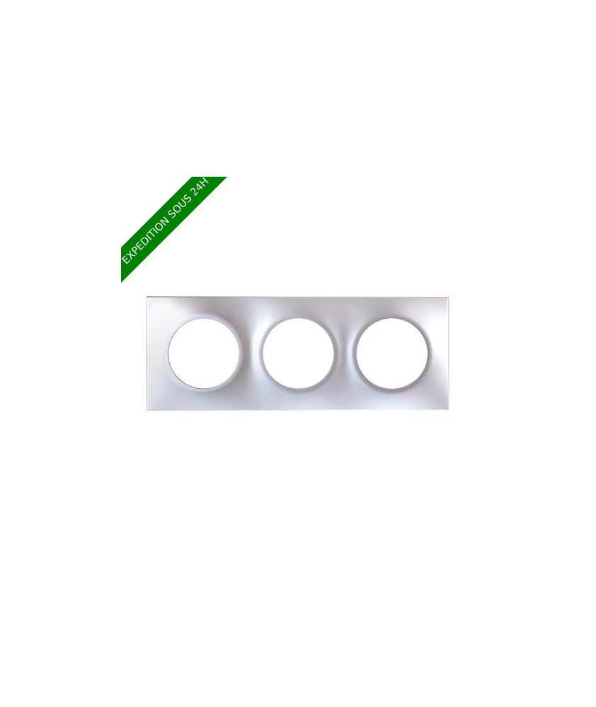 EUROHM Square Plaque triple silver - 60498