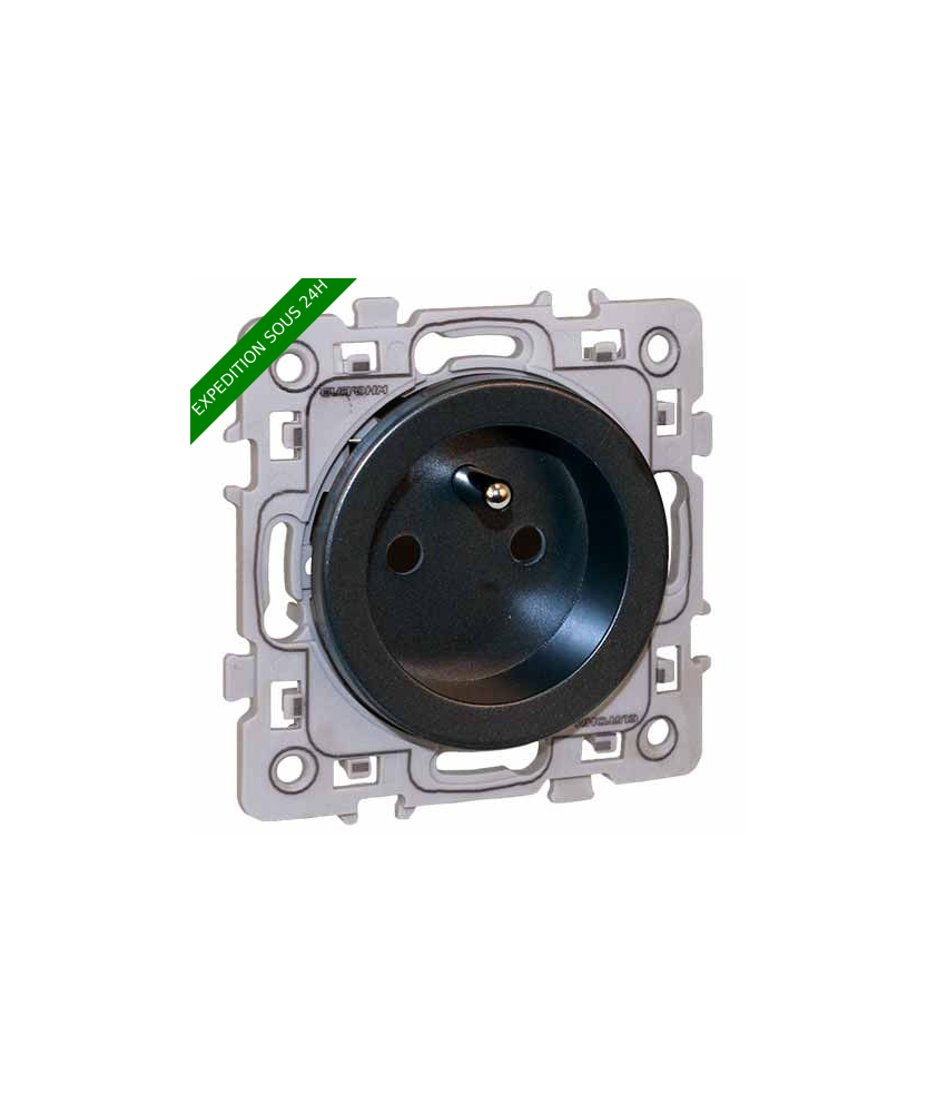 EUROHM Square Prise de courant 2P+T anthracite - 60360