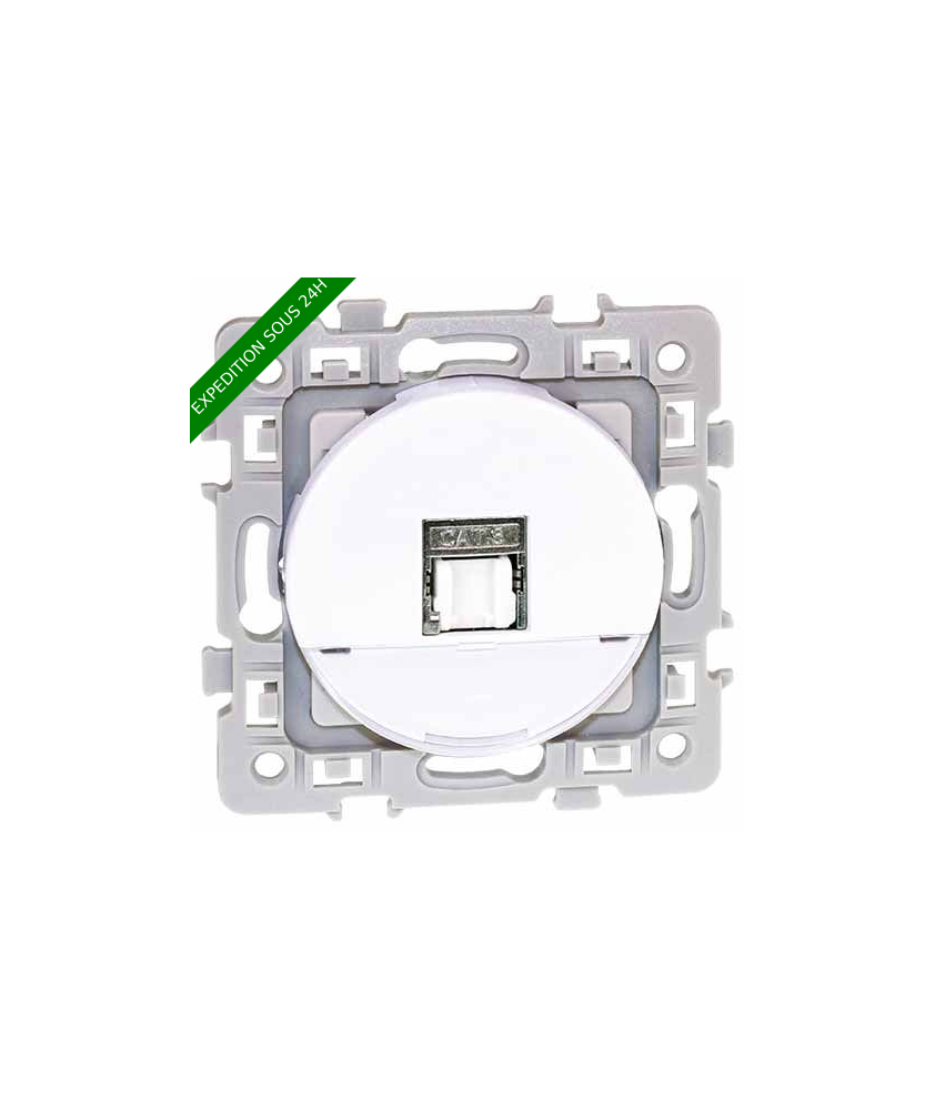 EUROHM Square Prise RJ45 grade 1 catégorie 6 UTP blanc - 60271