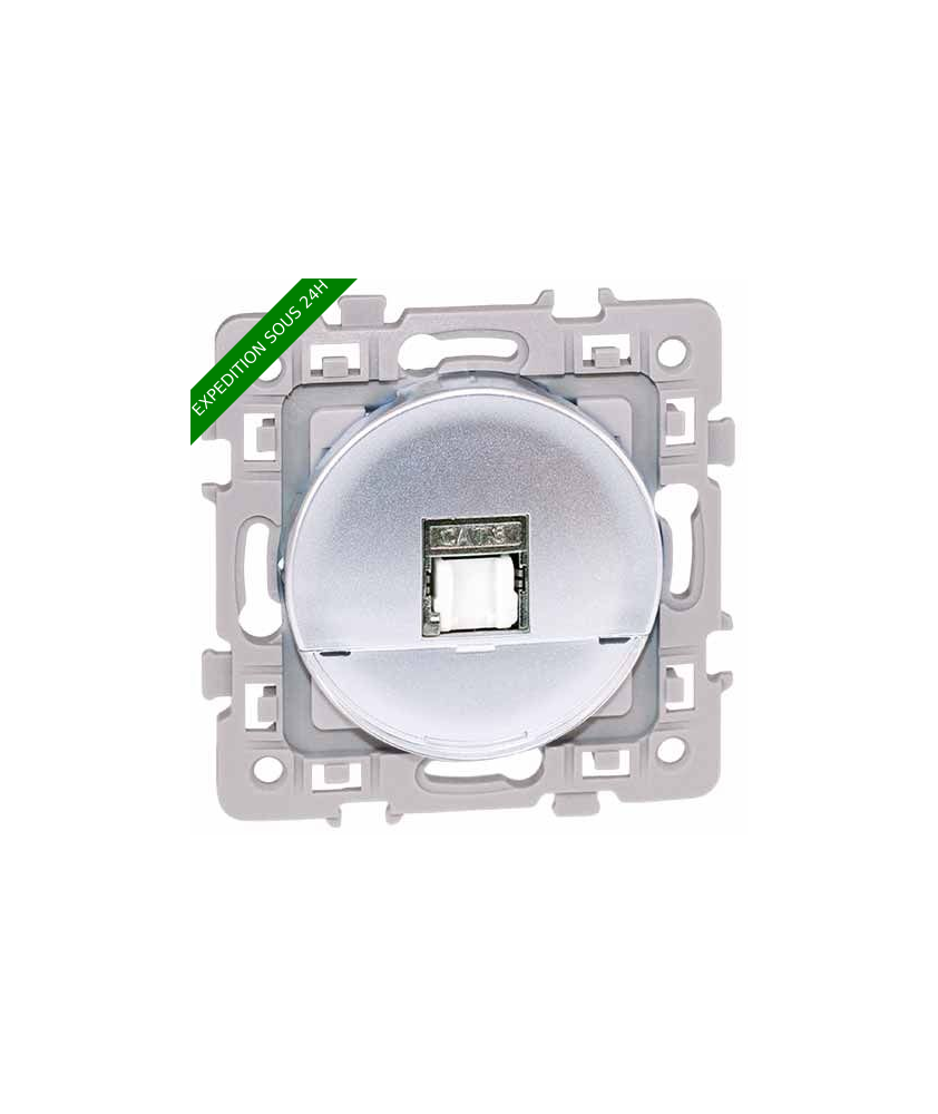 EUROHM Square Prise RJ45 grade 1 catégorie 6 UTP silver - 60471