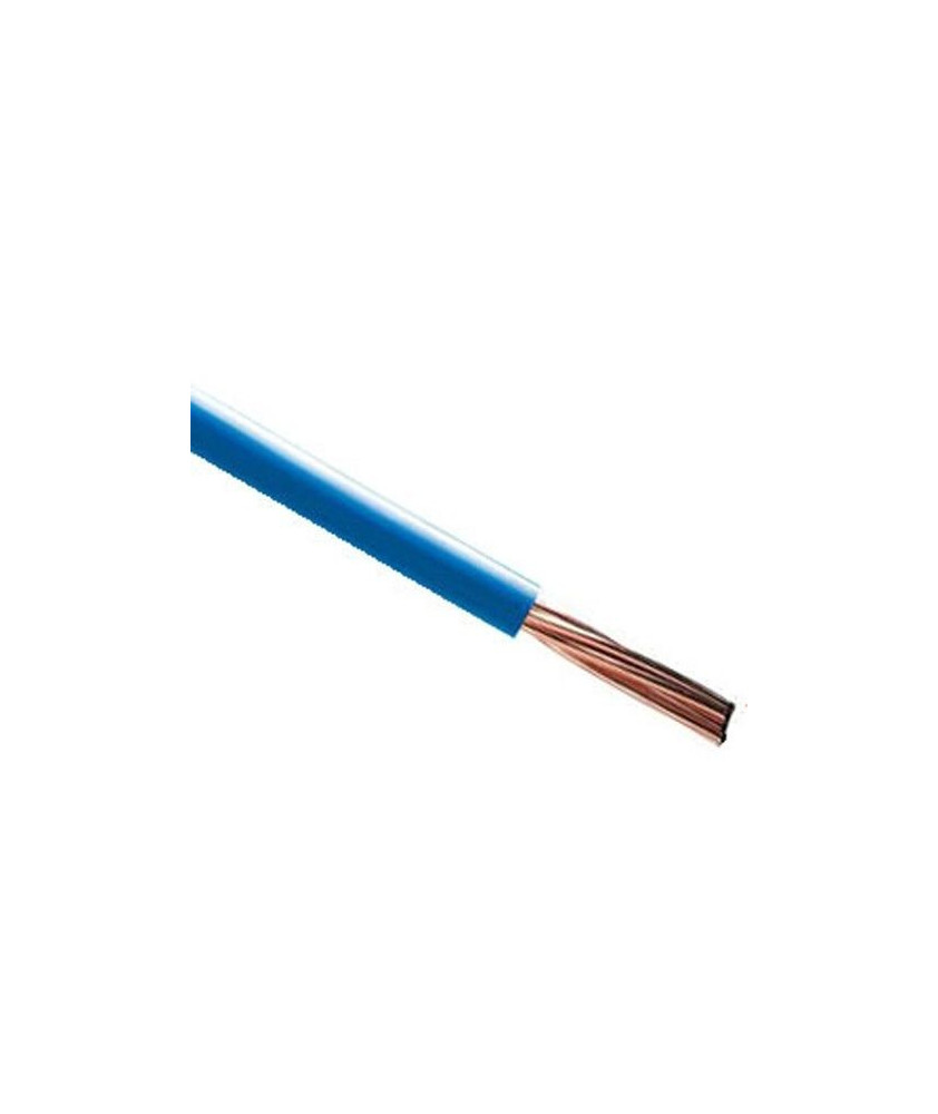 Fil électrique rigide H07VR 10mm² bleu - Prix au mètre