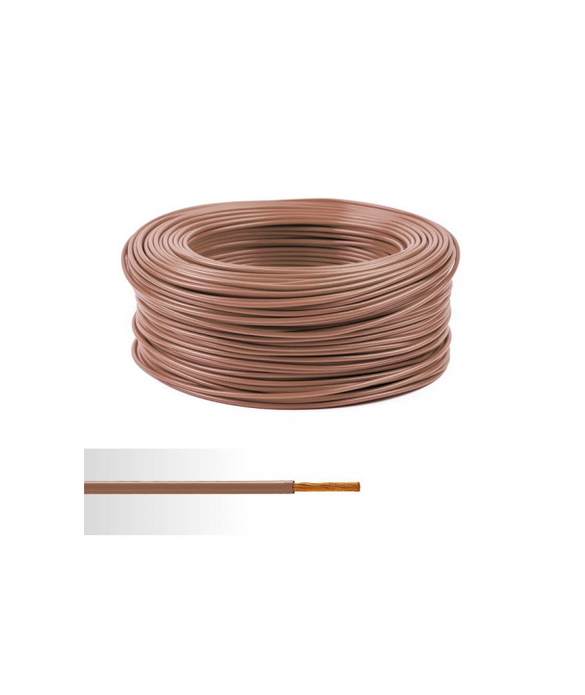 Fil électrique souple ho7v-k 6mm2 marron c100m (prix au m)
