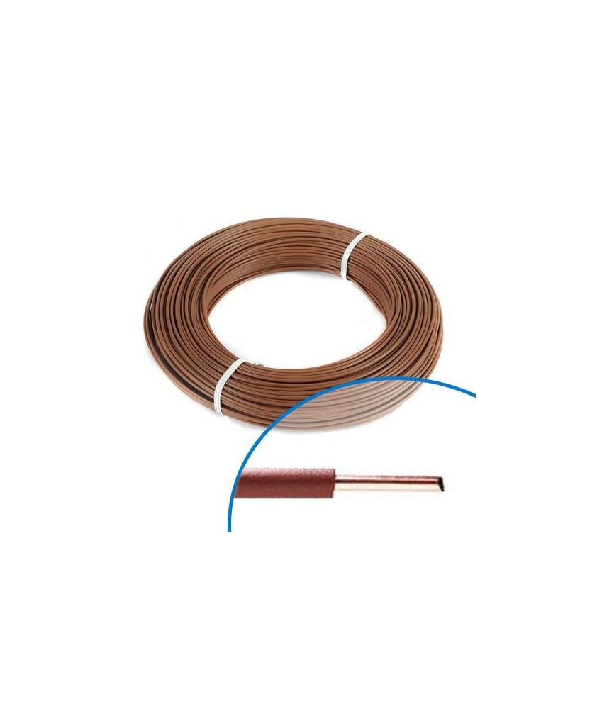 Fil H07vu 1.5mm2 100m Marron- MIGUELEZ