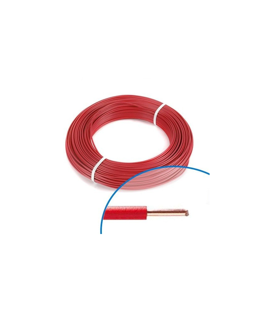Fil H07vu 1.5mm2 100m Rouge- MIGUELEZ