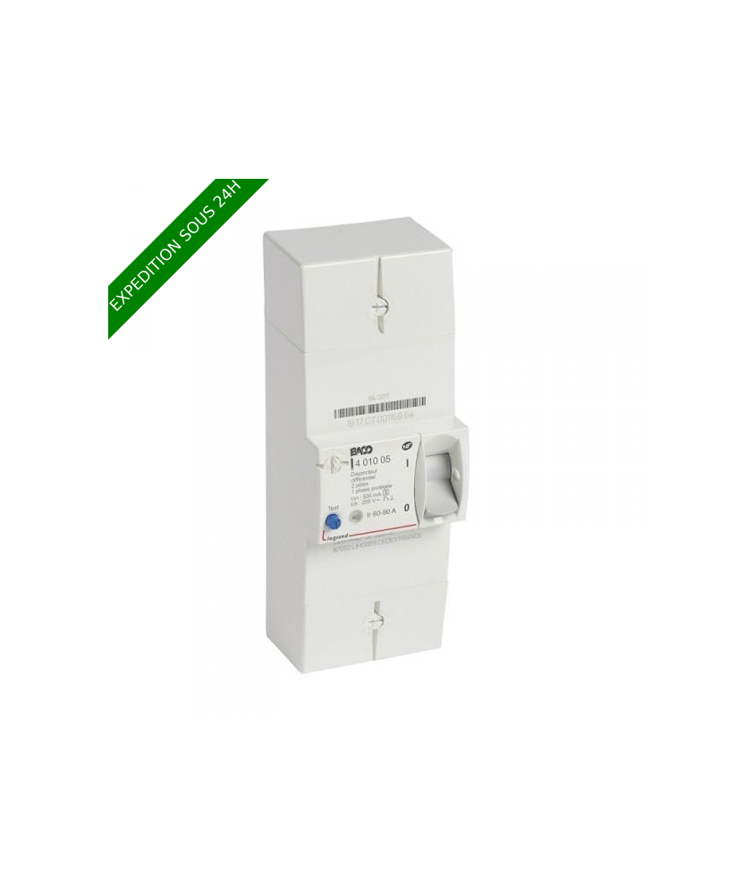 Legrand - Disjoncteur de branchement EDF 60/90A sélectif - 500mA - bipolaire - 401005