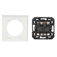 Legrand - Double interrupteur ou va-et-vient dooxie 10AX 250V~ livré avec plaque carrée